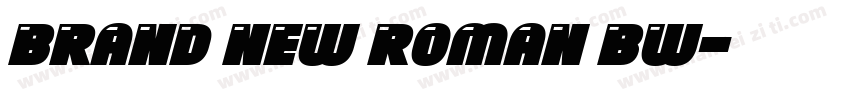 Brand New Roman BW字体转换